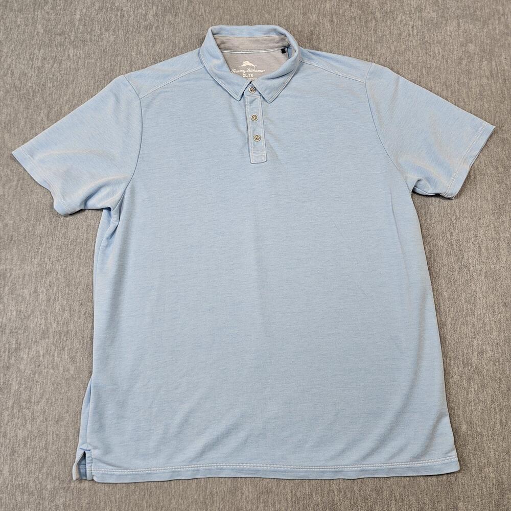 Tommy Bahama Polo Shirt Mens XL Blue Golf Performance Lyocell Polyester